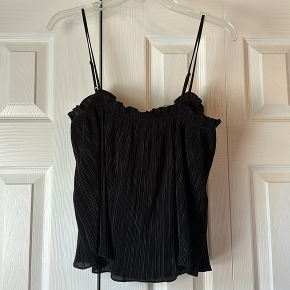 NWT Madewell Texture & Thread Micropleat Tank Top in Black sz medium - Picture 10 of 13
